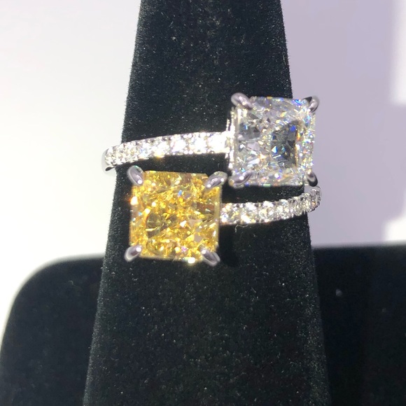 2.6ct Radiant Cut Wrap Ring - Picture 8 of 11